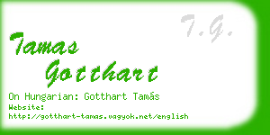 tamas gotthart business card